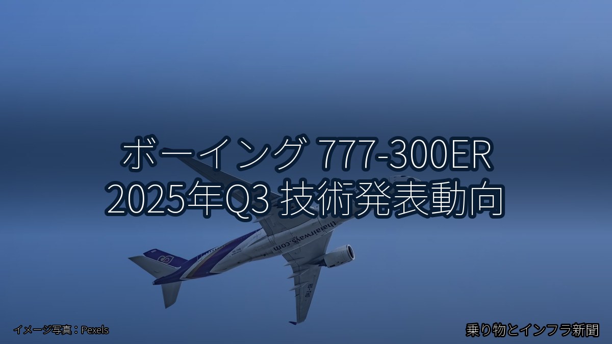 ボーイング 777-300ER 2025年Q3 技術発表動向（乗り物とインフラ新聞）