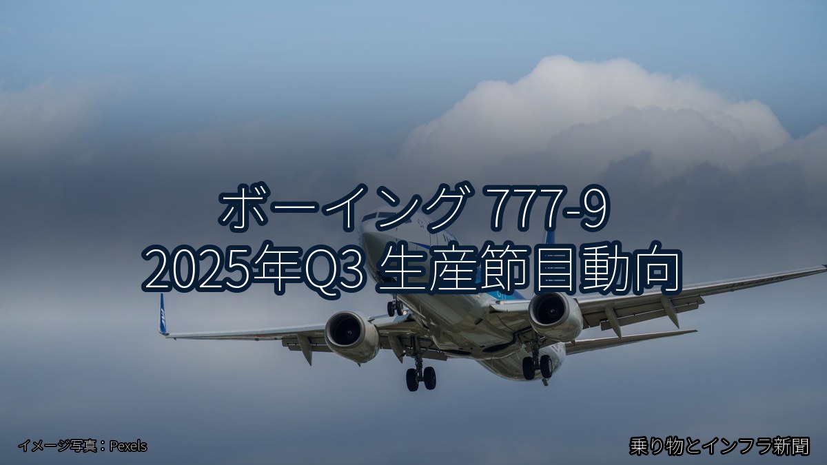 ボーイング 777-9 2025年Q3 生産節目動向（乗り物とインフラ新聞）