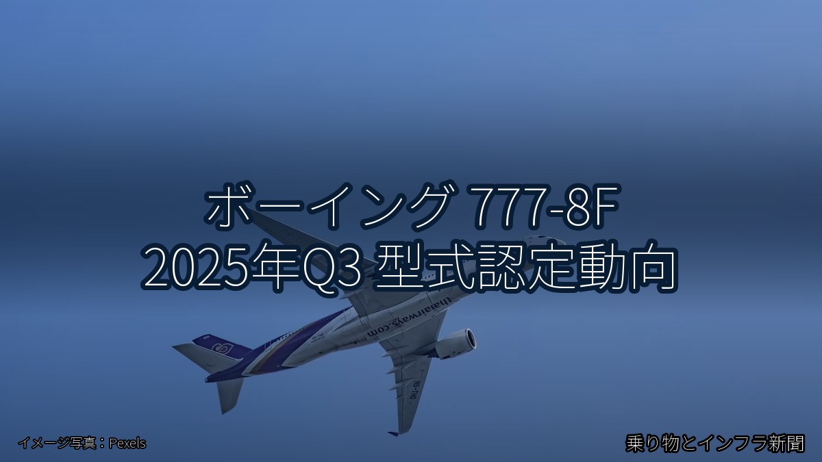 ボーイング 777-8F 2025年Q3 型式認定動向(乗り物とインフラ新聞)
