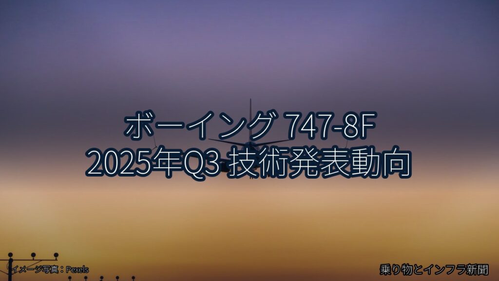 ボーイング 747-8F 2025年Q3 技術発表動向（乗り物とインフラ新聞）