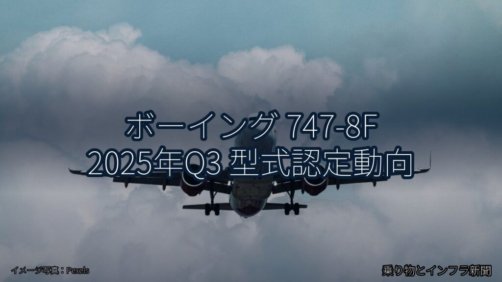 ボーイング 747-8F 2025年Q3 型式認定動向（乗り物とインフラ新聞）