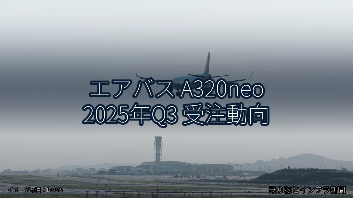 エアバス A320neo 2025年Q3 受注動向（乗り物とインフラ新聞）