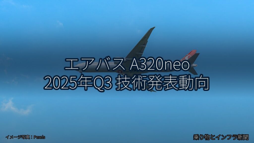 エアバス A320neo 2025年Q3 技術発表動向（乗り物とインフラ新聞）