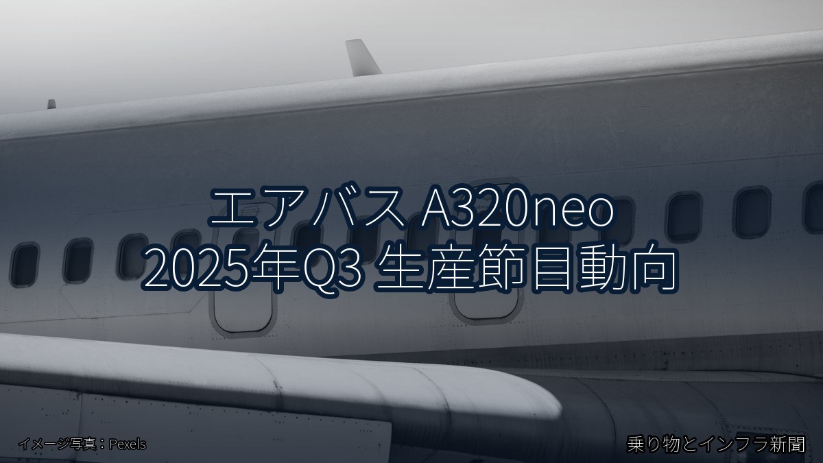 エアバス A320neo 2025年Q3 生産節目動向（乗り物とインフラ新聞）