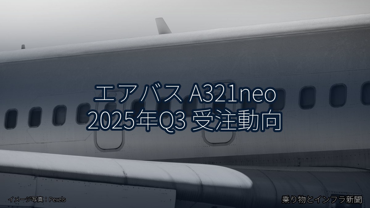 エアバス A321neo 2025年Q3 受注動向（乗り物とインフラ新聞）