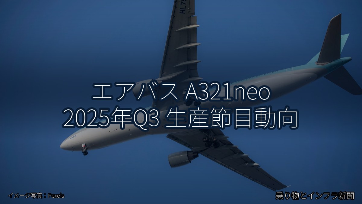 エアバス A321neo 2025年Q3 生産節目動向（乗り物とインフラ新聞）
