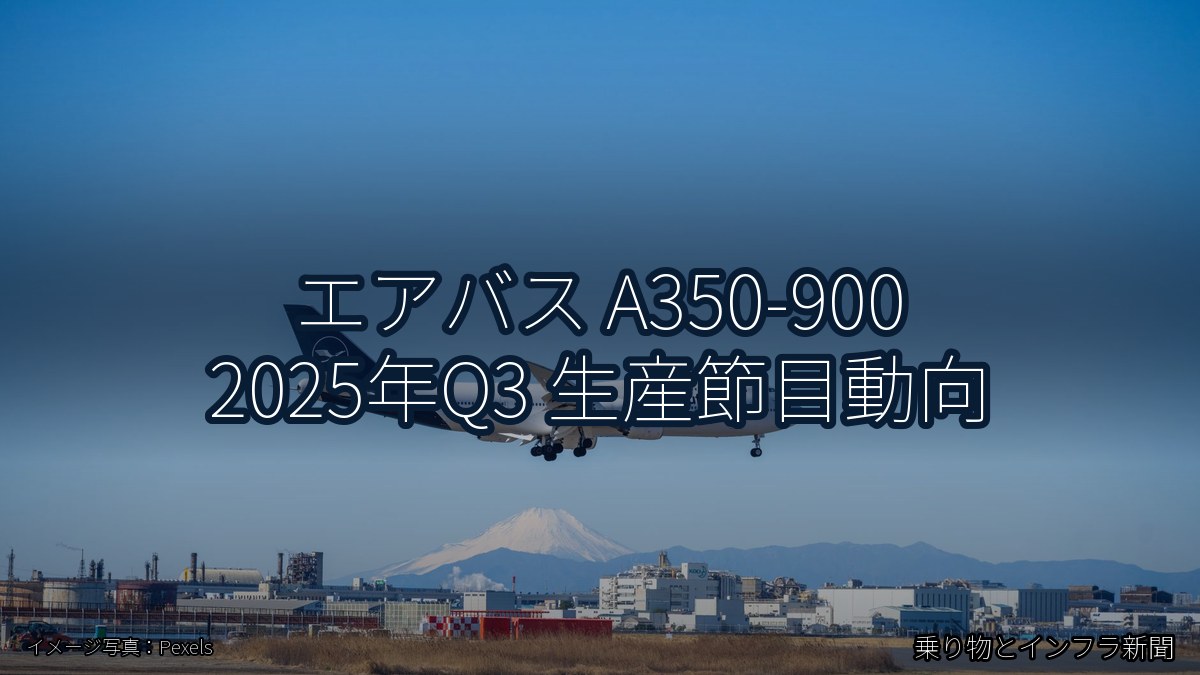 エアバス A350-900 2025年Q3 生産節目動向（乗り物とインフラ新聞）