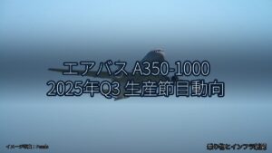 エアバス A350-1000 2025年Q3 生産節目動向（乗り物とインフラ新聞）