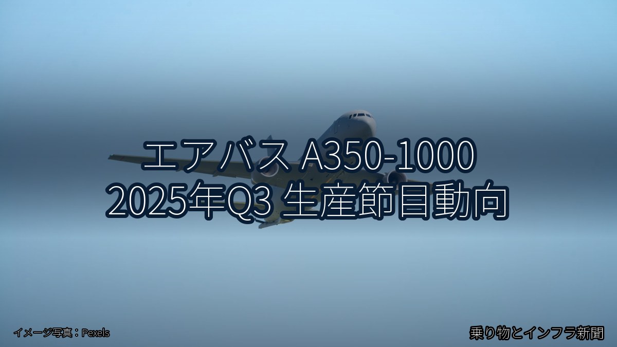 エアバス A350-1000 2025年Q3 生産節目動向(乗り物とインフラ新聞)