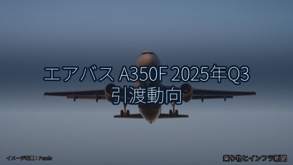 エアバス A350F 2025年Q3 引渡動向（乗り物とインフラ新聞）