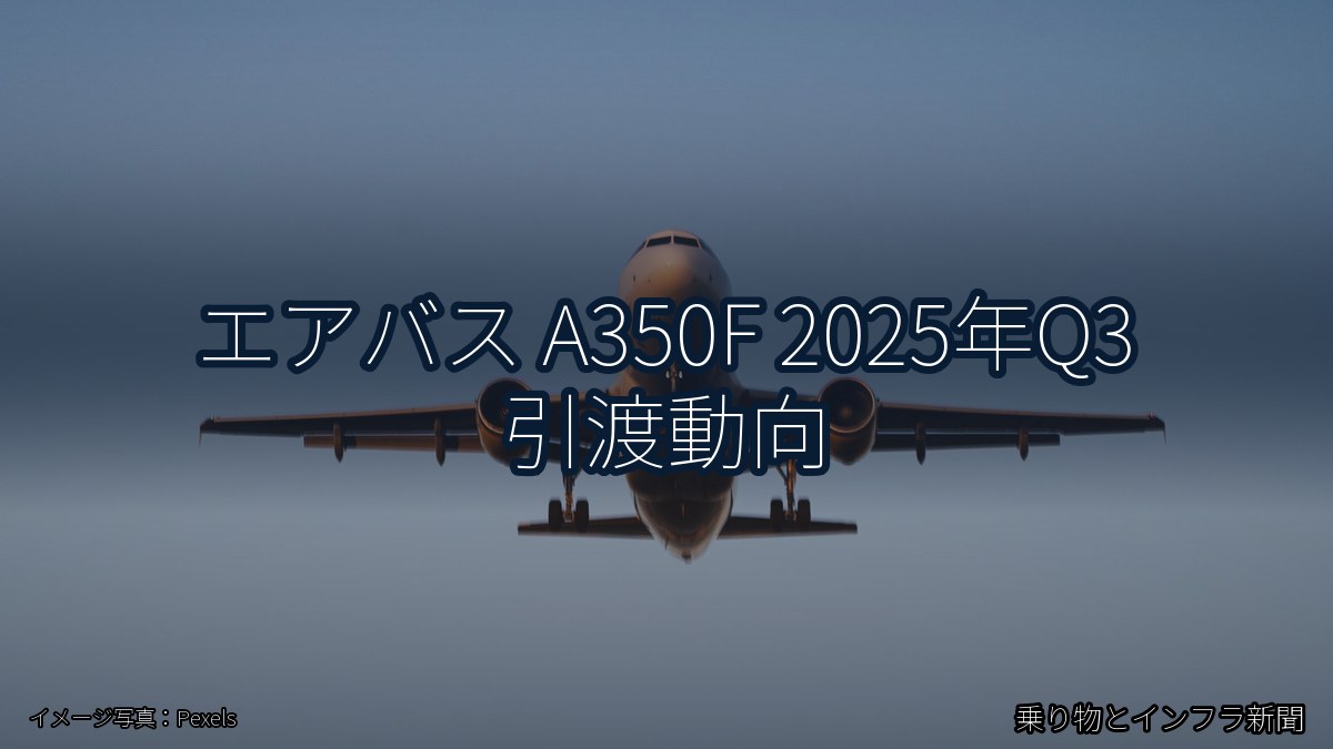 エアバス A350F 2025年Q3 引渡動向（乗り物とインフラ新聞）