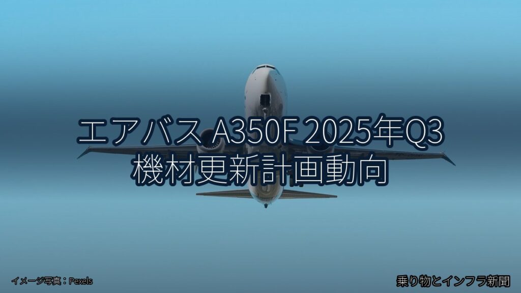 エアバス A350F 2025年Q3 機材更新計画動向（乗り物とインフラ新聞）