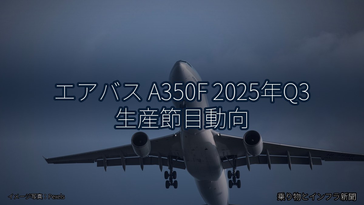 エアバス A350F 2025年Q3 生産節目動向（乗り物とインフラ新聞）