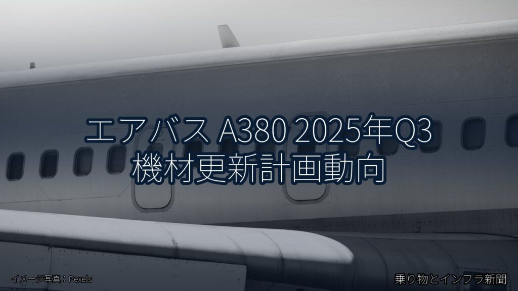 エアバス A380 2025年Q3 機材更新計画動向（乗り物とインフラ新聞）