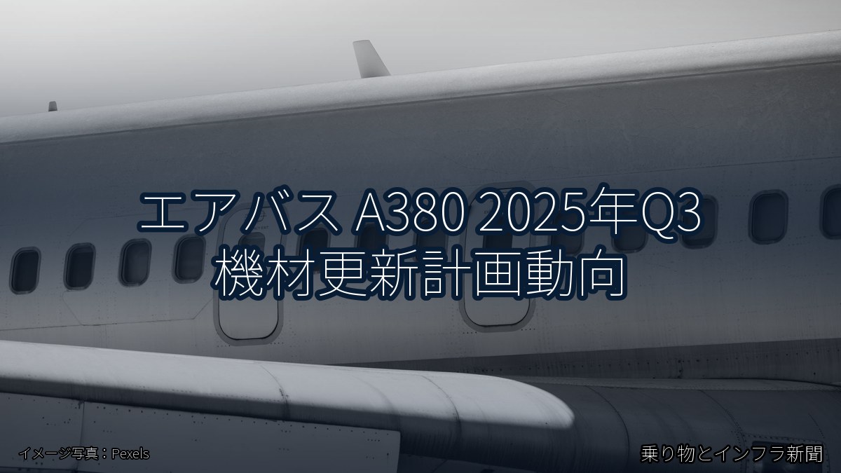 エアバス A380 2025年Q3 機材更新計画動向（乗り物とインフラ新聞）