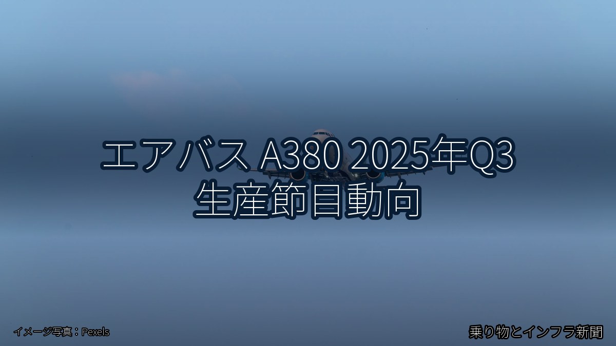 エアバス A380 2025年Q3 生産節目動向（乗り物とインフラ新聞）