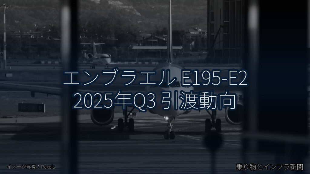 エンブラエル E195-E2 2025年Q3 引渡動向（乗り物とインフラ新聞）