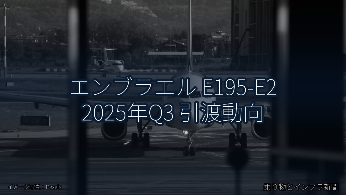 エンブラエル E195-E2 2025年Q3 引渡動向(乗り物とインフラ新聞)