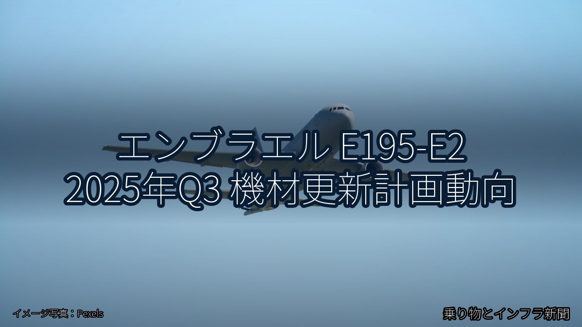 エンブラエル E195-E2 2025年Q3 機材更新計画動向(乗り物とインフラ新聞)