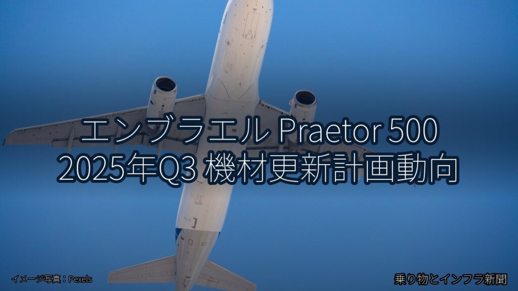 エンブラエル Praetor 500 2025年Q3 機材更新計画動向（乗り物とインフラ新聞）