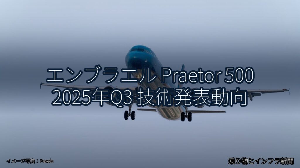 エンブラエル Praetor 500 2025年Q3 技術発表動向（乗り物とインフラ新聞）