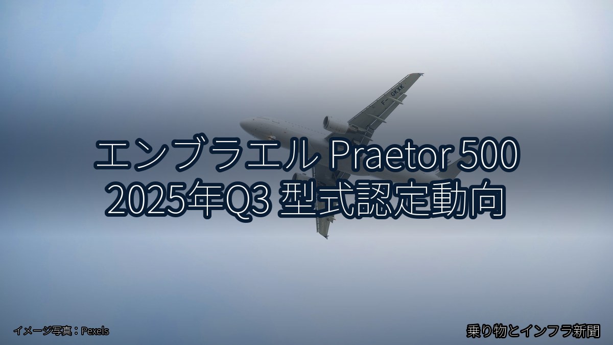 エンブラエル Praetor 500 2025年Q3 型式認定動向(乗り物とインフラ新聞)