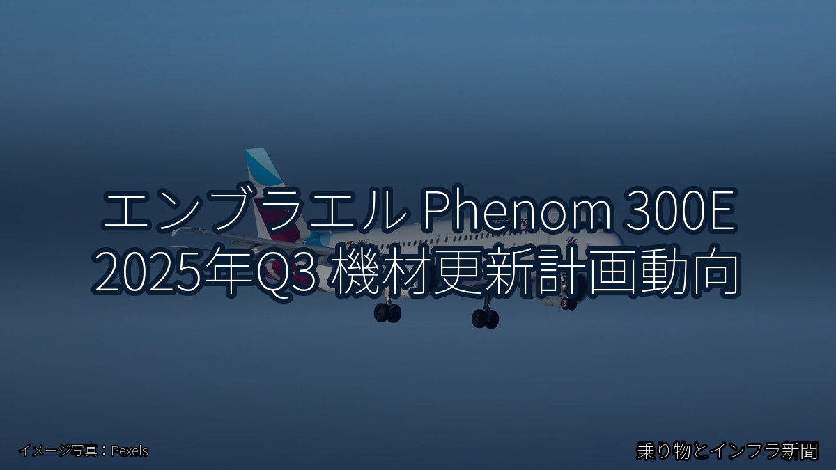 エンブラエル Phenom 300E 2025年Q3 機材更新計画動向(乗り物とインフラ新聞)