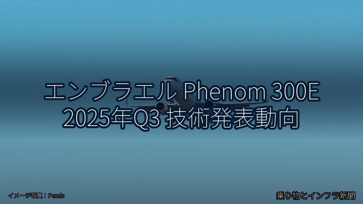 エンブラエル Phenom 300E 2025年Q3 技術発表動向(乗り物とインフラ新聞)