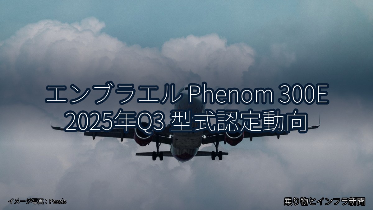 エンブラエル Phenom 300E 2025年Q3 型式認定動向(乗り物とインフラ新聞)