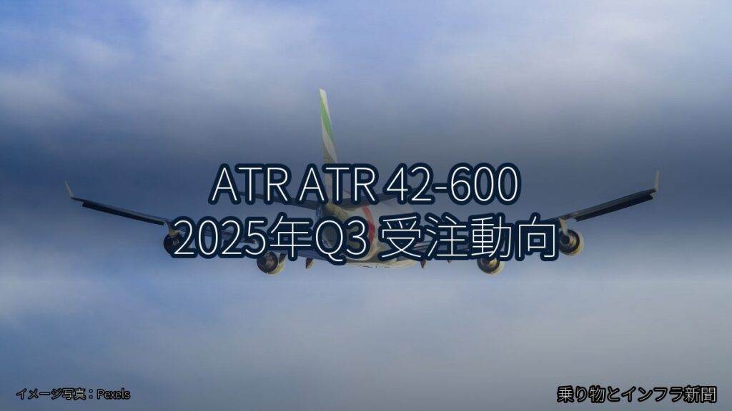 ATR ATR 42-600 2025年Q3 受注動向（乗り物とインフラ新聞）
