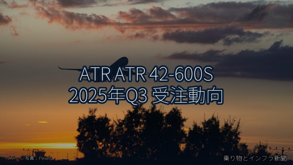 ATR ATR 42-600S 2025年Q3 受注動向（乗り物とインフラ新聞）
