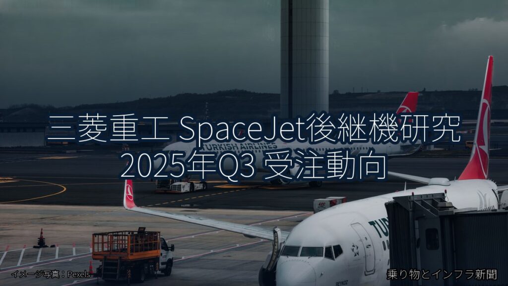 三菱重工 SpaceJet後継機研究 2025年Q3 受注動向（乗り物とインフラ新聞）
