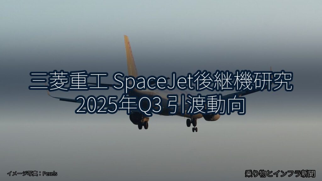三菱重工 SpaceJet後継機研究 2025年Q3 引渡動向（乗り物とインフラ新聞）
