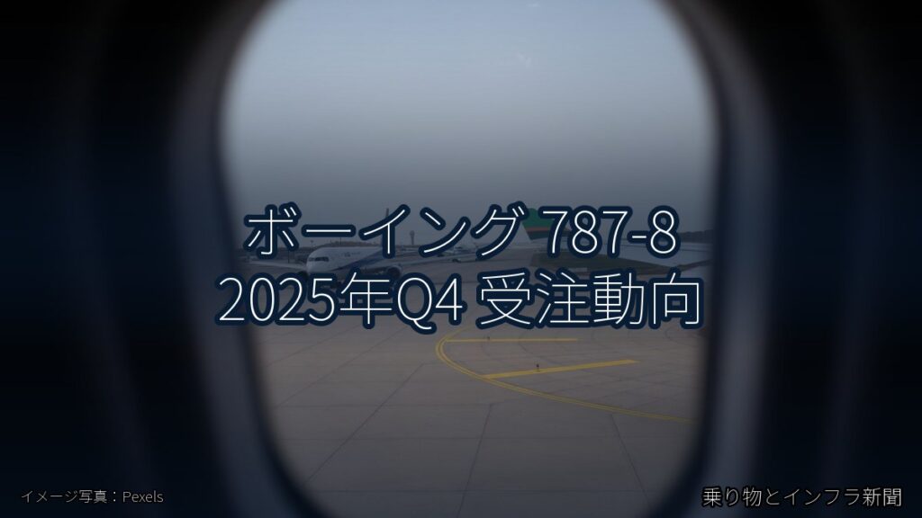 ボーイング 787-8 2025年Q4 受注動向（乗り物とインフラ新聞）