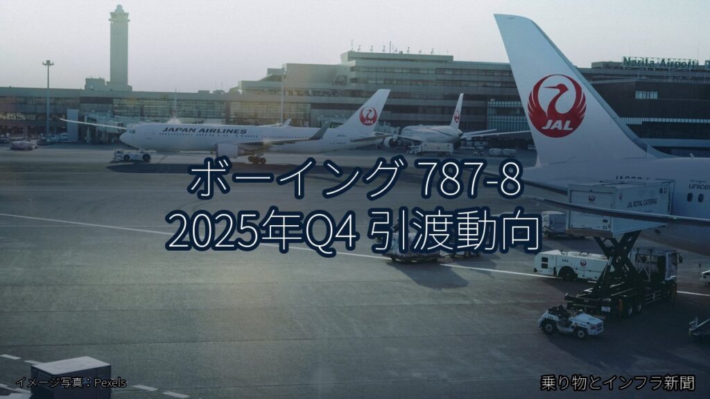 ボーイング 787-8 2025年Q4 引渡動向（乗り物とインフラ新聞）