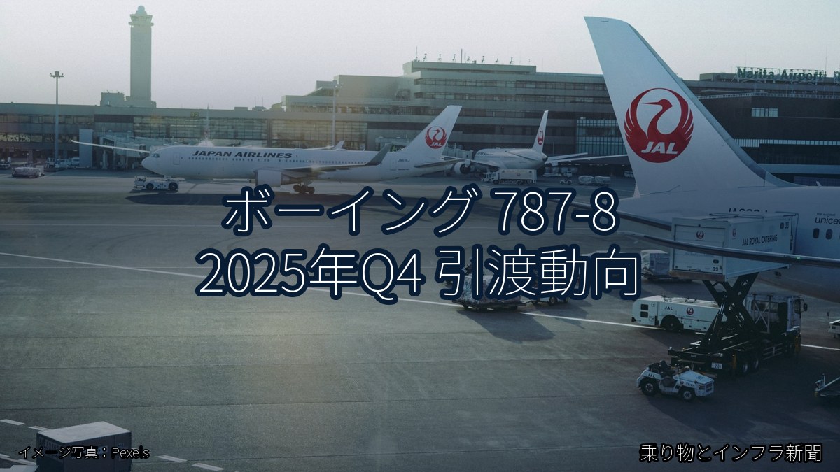 ボーイング 787-8 2025年Q4 引渡動向(乗り物とインフラ新聞)