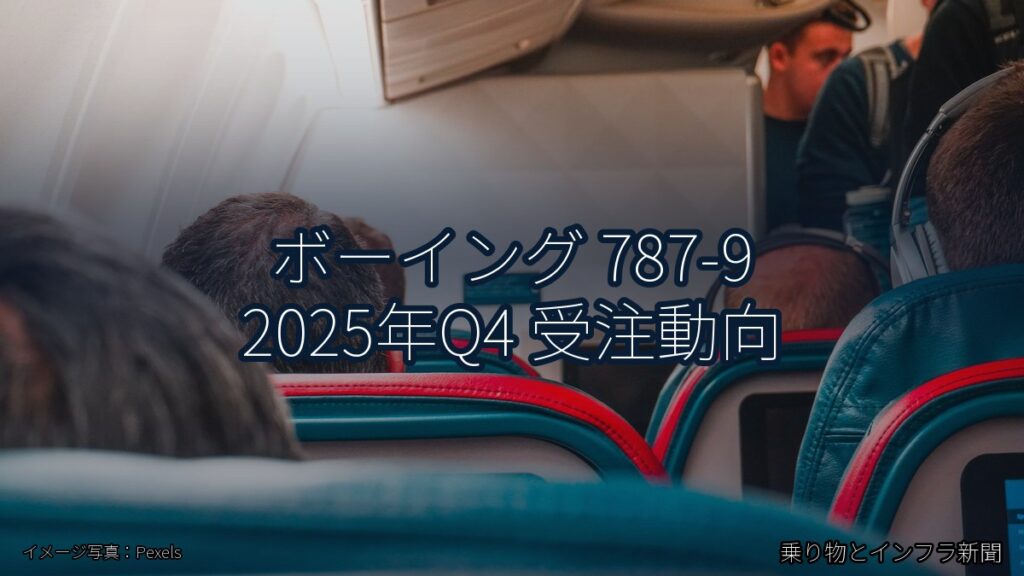 ボーイング 787-9 2025年Q4 受注動向（乗り物とインフラ新聞）
