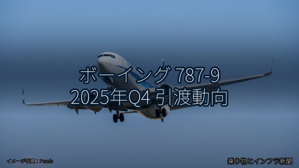 ボーイング 787-9 2025年Q4 引渡動向（乗り物とインフラ新聞）