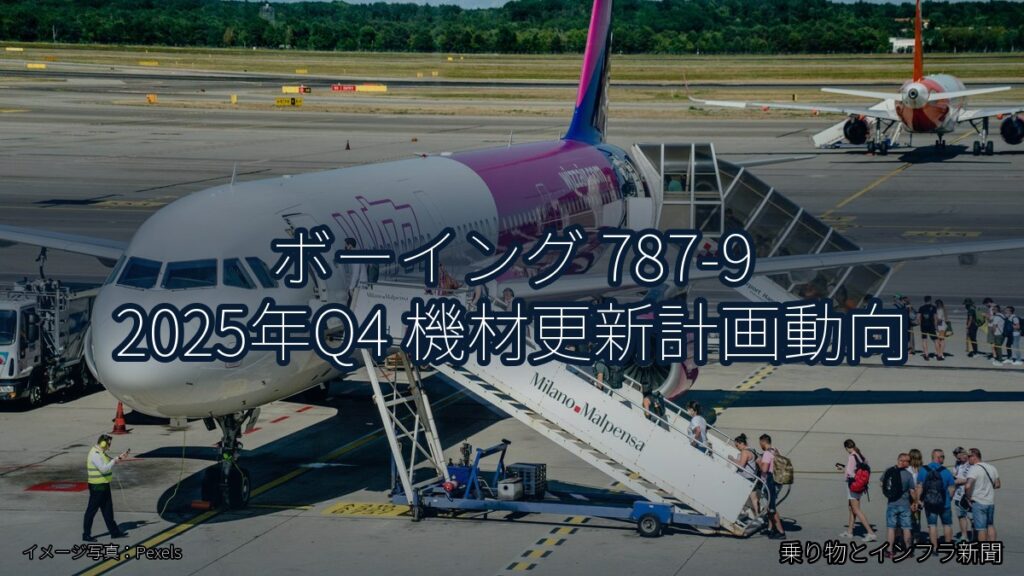 ボーイング 787-9 2025年Q4 機材更新計画動向（乗り物とインフラ新聞）