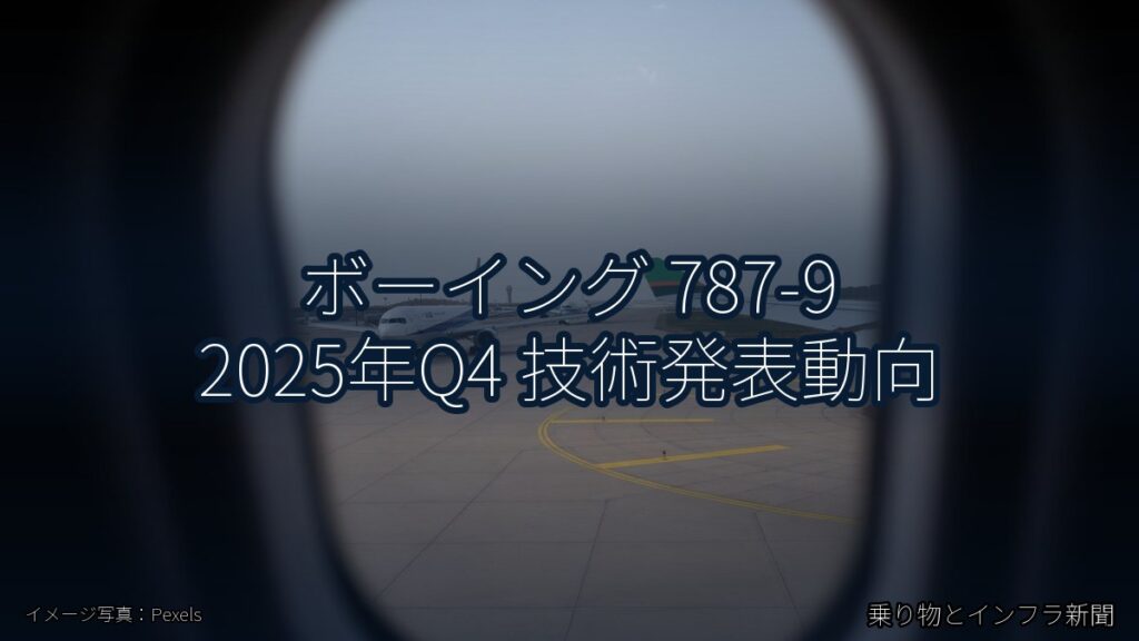 ボーイング 787-9 2025年Q4 技術発表動向（乗り物とインフラ新聞）