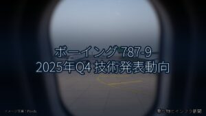 ボーイング 787-9 2025年Q4 技術発表動向（乗り物とインフラ新聞）