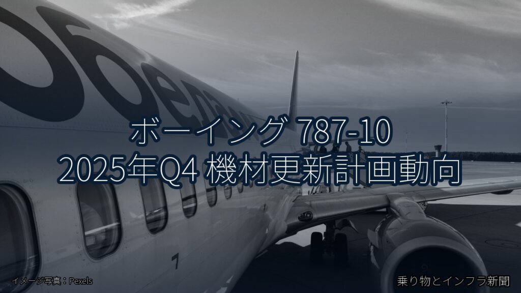 ボーイング 787-10 2025年Q4 機材更新計画動向（乗り物とインフラ新聞）