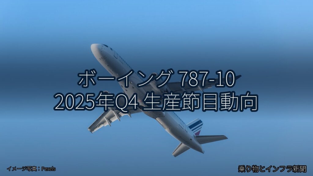 ボーイング 787-10 2025年Q4 生産節目動向（乗り物とインフラ新聞）