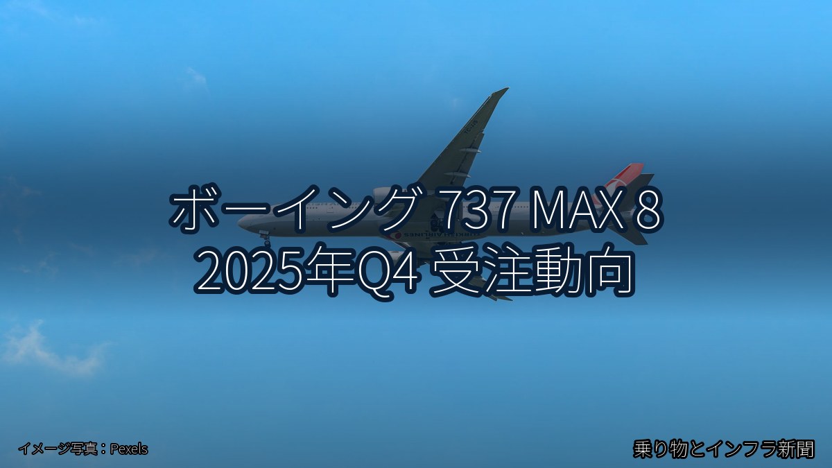 ボーイング 737 MAX 8 2025年Q4 受注動向(乗り物とインフラ新聞)