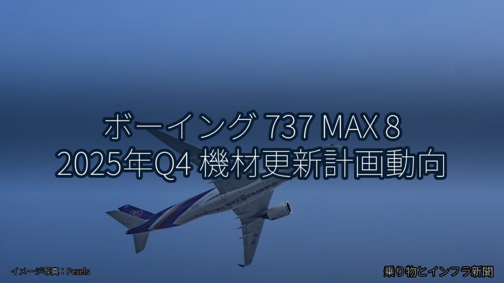 ボーイング 737 MAX 8 2025年Q4 機材更新計画動向（乗り物とインフラ新聞）