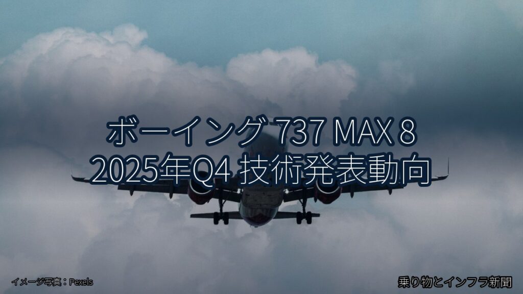 ボーイング 737 MAX 8 2025年Q4 技術発表動向（乗り物とインフラ新聞）