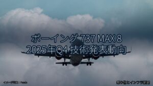 ボーイング 737 MAX 8 2025年Q4 技術発表動向（乗り物とインフラ新聞）