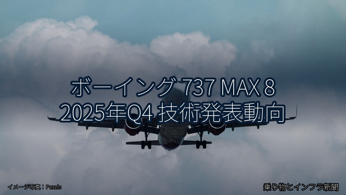 ボーイング 737 MAX 8 2025年Q4 技術発表動向(乗り物とインフラ新聞)