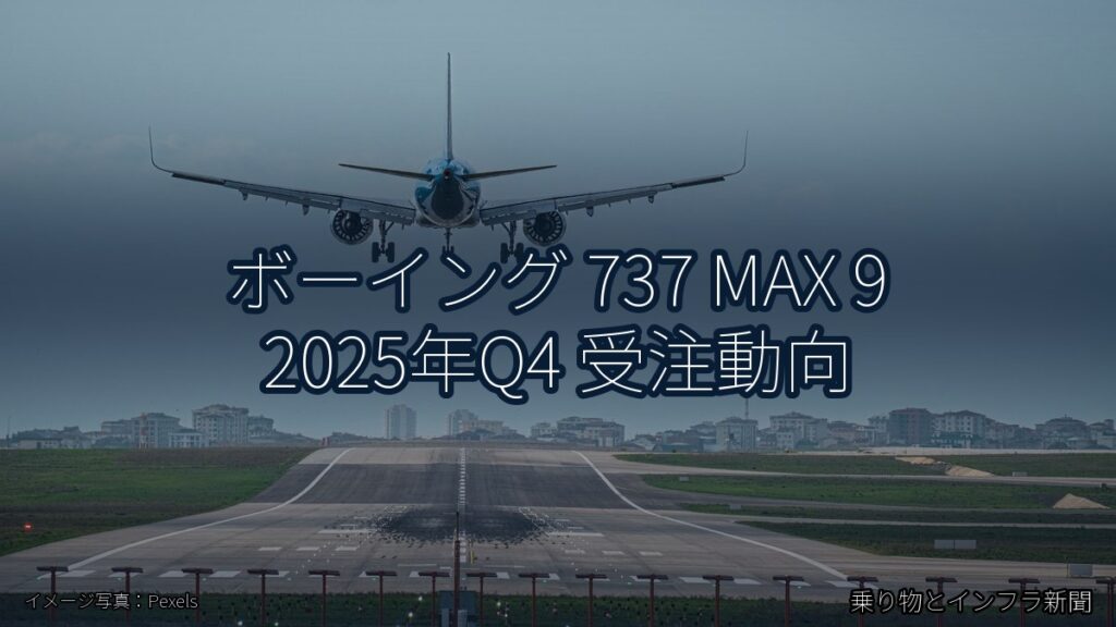 ボーイング 737 MAX 9 2025年Q4 受注動向（乗り物とインフラ新聞）