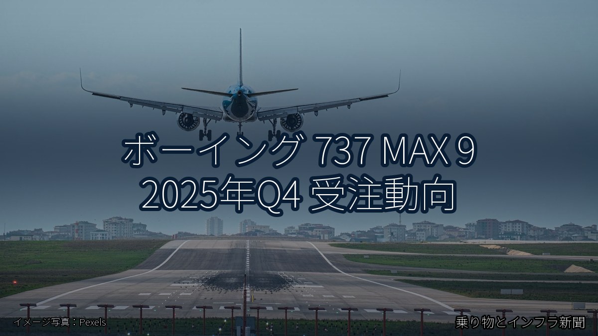 ボーイング 737 MAX 9 2025年Q4 受注動向（乗り物とインフラ新聞）
